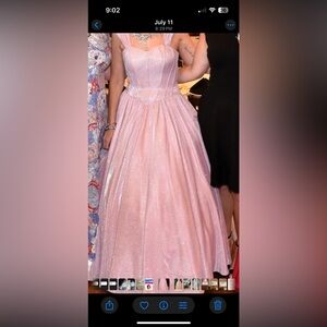Elegant Pink Strap or strapless -Quinceera dress.